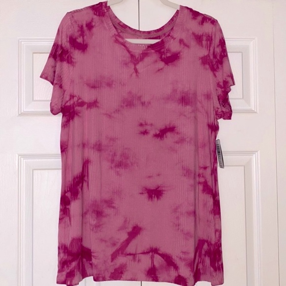 Torrid Women's Tie Dye Ribbed Short Sleeve Top